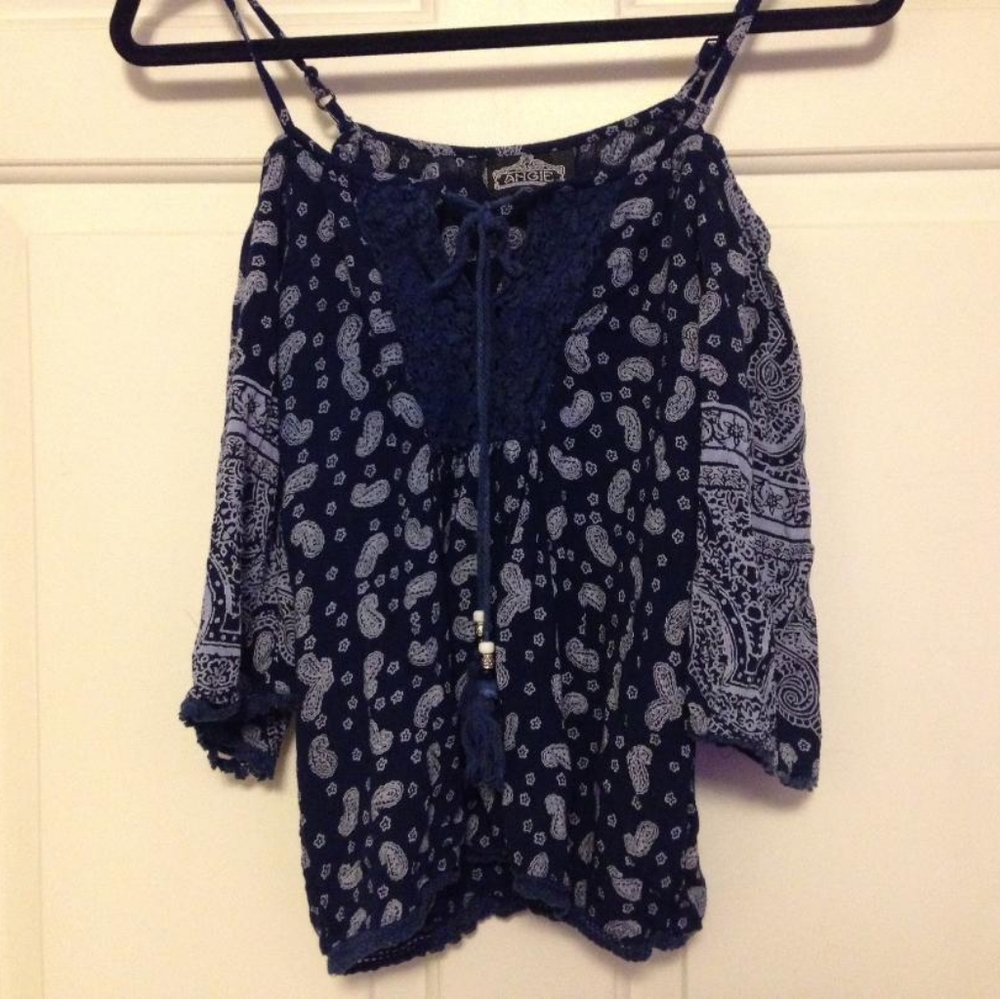 Blue boho blouse - Picture 3 of 6